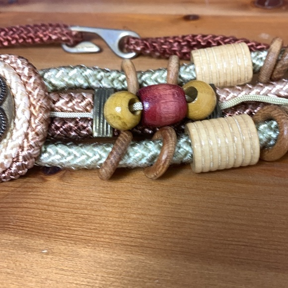 Handmade Unique Waist-belt Boho Western, 29” Earth Tones - Picture 4 of 9